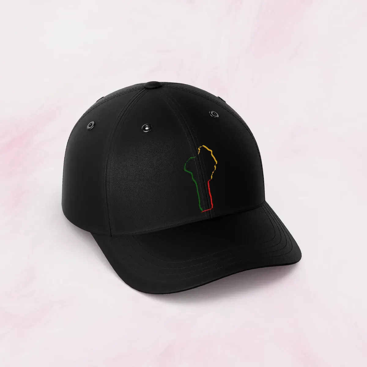 Casquette brodée, Carte du Bénin, noire