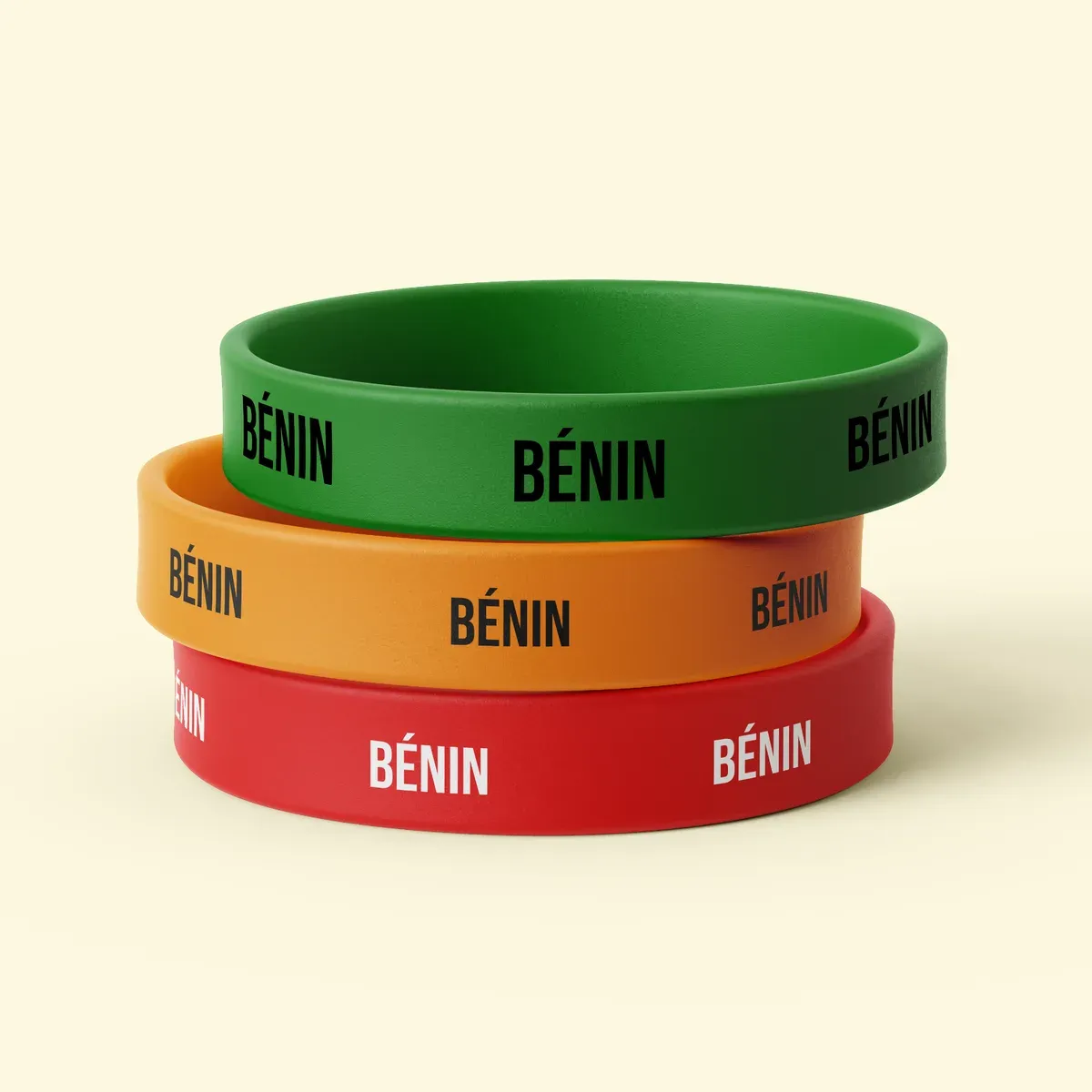 Bracelets silicone Bénin, Empilés