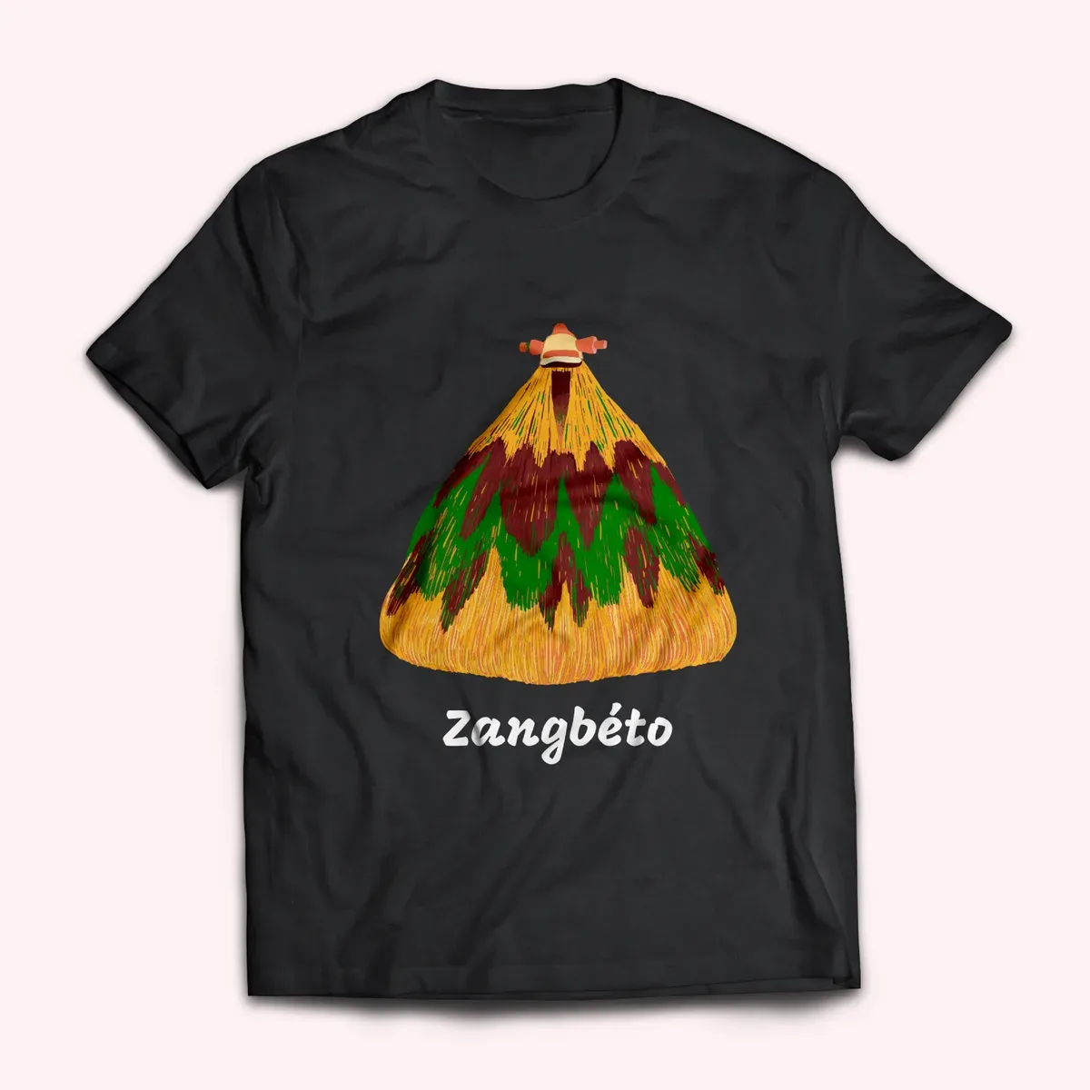 T-shirt Zangbéto, Noir